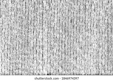 Grunge texture of a rough surface, similar to corrugated cardboard with vertical stripes. Rough uneven texture. Abstract background. Vector illustration. Overlay template.