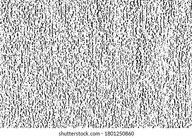 Grunge texture of a rough uneven surface with noise, grit and dirt. Abstract monochrome background. Vector illustration. Overlay template.