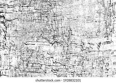 Grunge texture of a rough uneven surface with grain, noise. Abstract monochrome background. Vector illustration. Overlay Template.