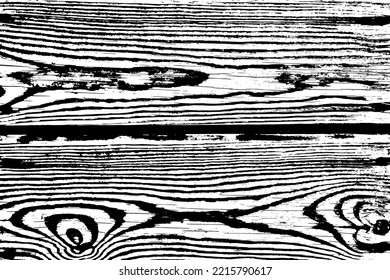 Grunge texture of rough rough wooden boards. Natural wood background. Vector illustration. Overlay template.