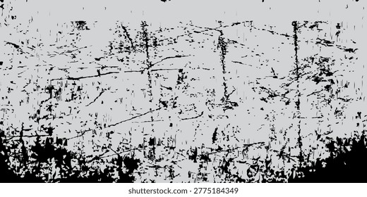 Grunge Texture Scratched Wall Background With Distressed Black And White Urban Decay Pattern