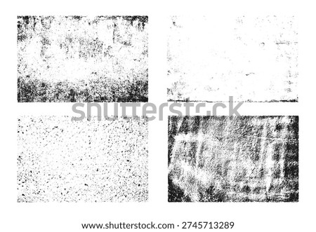 Grunge texture set. Overlay texture of concrete wall. Vector collection grainy letterpress