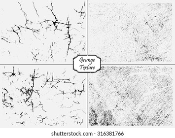 Grunge texture set.Distress overlay textures.