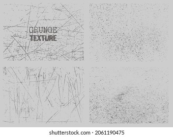 Grunge texture set.Vector distress textures.