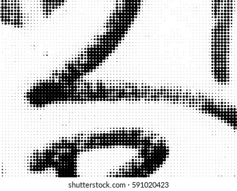 Grunge Texture. Simply Place illustration over any Object to Create Distressed Effect. Vector. Halftone dots pattern . Dirty spotted template . Trendy abstract design element for you design .