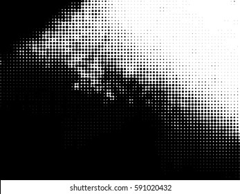 Grunge Texture. Simply Place illustration over any Object to Create Distressed Effect. Vector. Halftone dots pattern . Dirty spotted template . Trendy abstract design element for you design .