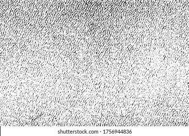 Grunge texture of the skin. Monochrome halftone background of the leatherette surface with spots, noise and grain. Overlay template. Vector illustration