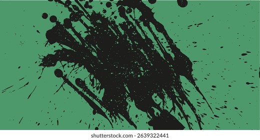 Grunge texture with splatters. Liquid paint drops. Messy abstract ink blots. Dirty hand painted backdrop. Distressed art design. 