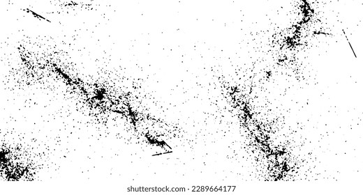 Grunge texture, spots, splashes, dots, veins, vector monochrome background