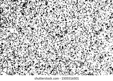 Grunge texture styrofoam. Monochrome background of plastic foam with spots, noise and grit. Overlay template. Vector illustration