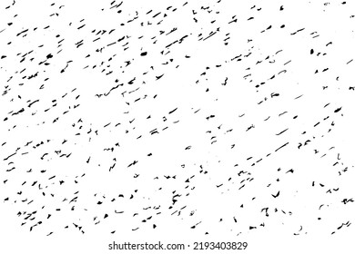 Grunge texture of the surface with dots, grain, grains of sand, ink, spots, dirt. Abstract uneven background with randomly scattered particles. Vector illustration. Overlay template.