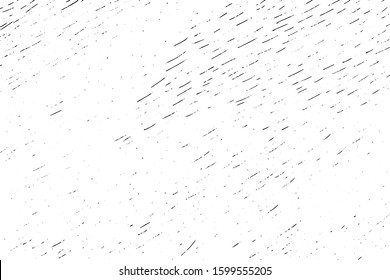 Grunge texture of surface in lines arranged diagonally. Abstract background with fine noise, graininess and close-up strokes. Vector illustration. Overlay template.