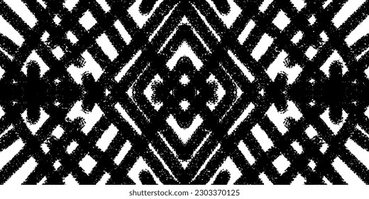 Grunge texture, symmetrical pattern, carpet. Vector background. Wall, rectangle. Element for design