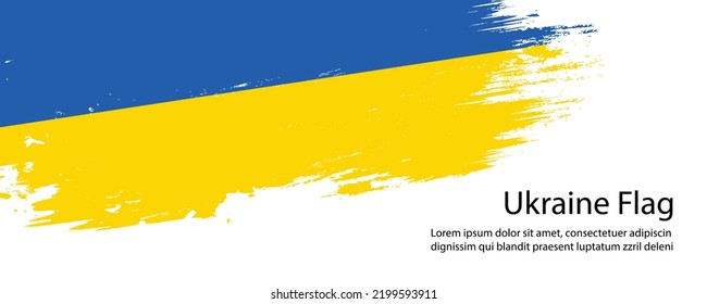 Grunge texture Ukraine colorful flag design vector