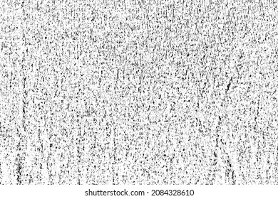 Grunge texture of the uneven surface of knitted fabric with small inclusions of threads. Abstract monochrome background of soft natural, coarse fabric. Vector illustration. Overlay template.