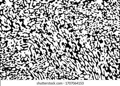 The grunge texture of an unevenly filled surface with spots, dirt, and grit. Abstract background. Vector illustration. Overlay template.