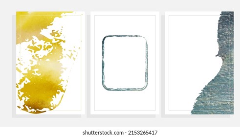 grunge texture vector background set with rectangle frame