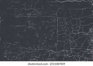Grunge blanco y negro. Textura de superposición de tensión. Polvo superficial Abstractas y concepto de fondo de pared sucia áspera. Efecto desgastado, desgarrado y desgastado. Ilustración vectorial, EPS 10.