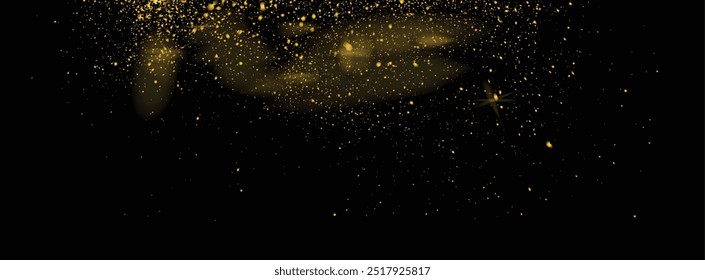 Grunge texture vector gold glitter dust decoration background