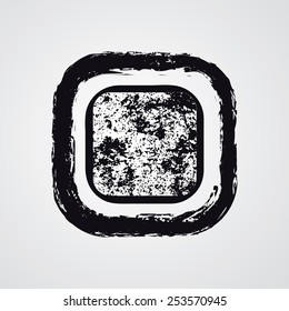 Grunge Texture. Vector Illustration. Distress Rounded Rectangle Shape.