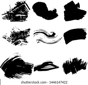 Grunge texture vector. Ink blot splash collection set. Grunge round shapes. Abstract grunge banner. 
