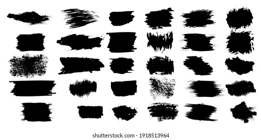 Grunge texture. Vector paint. Paper art set with black brush strokes. Dirty grunge texture. Stock image. EPS 10.