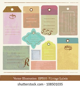 grunge texture vintage label vector design