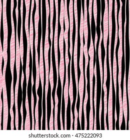 Grunge texture. Wavy lines and ribbons. Seamless pattern. Abstract background. Vertical colorful backdrop. Endless texture. For decoration or web page bg.