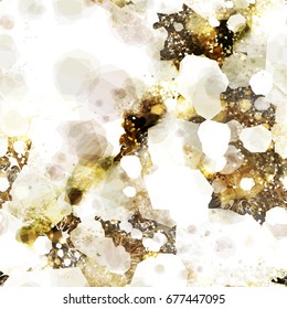 Grunge texture from white and brown spots. Abstract vector background. Seamless pattern for fabric, wrapping, home decor. 
