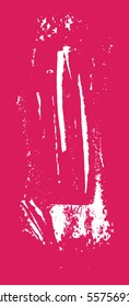 Grunge texture. White brush on pink. Vector template. Urban Background. Dust Overlay Distress Grain. Hand drawn illustration. Abstract shape for your design or scrapbook. 