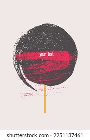 Grunge textured abstract background with hand drawn paint brush strokes and stains. Vector illustration.