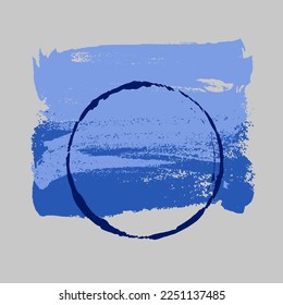 Grunge textured abstract background with hand drawn paint brush strokes and stains. Vector illustration.