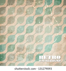 Grunge textured abstract retro background. Vector illustration