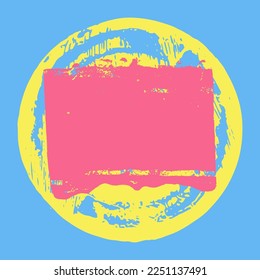 Grunge el fondo tipográfico abstracto texturizado con pincel dibujado a mano y manchas. Ilustración vectorial.