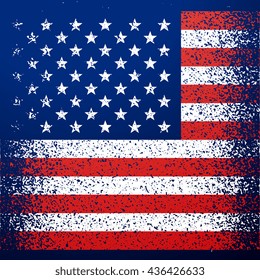 grunge textured american flag background