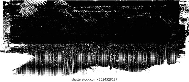 Grunge textured banner with rough edges. Halftone dots texture. Overlay grunge texture . Simply place texture over any object to create grunge effect . Banner with dotted surface for your design. 
