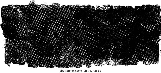 Grunge textured banner with rough edges. Halftone dots texture. Overlay grunge texture . Simply place texture over any object to create grunge effect . Banner with scratched surface for your design. 