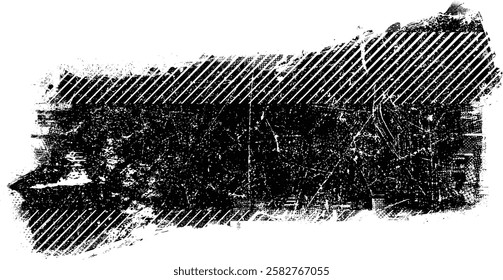 Grunge textured banner with rough edges. Halftone dots texture. Overlay grunge texture . Simply place texture over any object to create grunge effect . Banner with scratched surface for your design. 