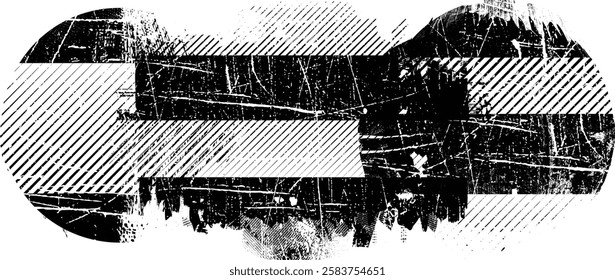 Grunge textured banner with rough edges. Halftone dots texture. Overlay grunge texture . Simply place texture over any object to create grunge effect . Banner with scratched surface for your design. 
