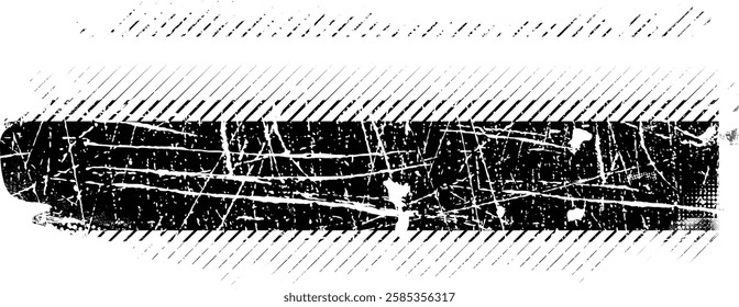 Grunge textured banner with rough edges. Halftone dots texture. Overlay grunge texture . Simply place texture over any object to create grunge effect . Banner with scratched surface for your design. 