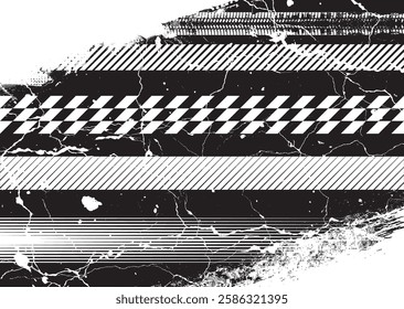 Grunge textured banner with rough edges. Oblique lines texture. Overlay grunge texture . Simply place texture over any object to create grunge effect . Banner with slash line border for your design. 