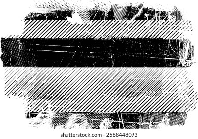 Grunge textured banner with rough edges. Halftone dots texture. Overlay grunge texture . Simply place texture over any object to create grunge effect . Banner with scratched surface for your design. 
