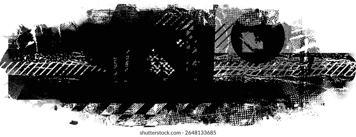 Grunge textured banner with rough edges. Speckled texture. Overlay grunge texture . Simply place texture over any object to create grunge effect . Banner with scratched surface for your design.