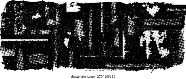 Banner texturizado Grunge com bordas ásperas. Textura manchada. Sobrepor textura grunge . Simplesmente coloque a textura sobre qualquer objeto para criar o efeito grunge . Faixa com superfície arranhada para o seu design