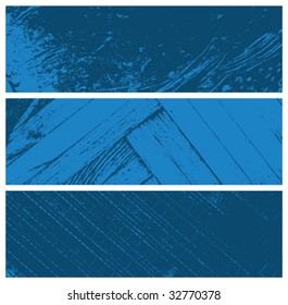 grunge textured banners, vector illustration