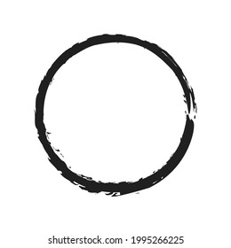 grunge, textured circle, Circular splash effect. Paintbrush, brushstroke vector. Ink, fluid, and liquid stain, splash effect