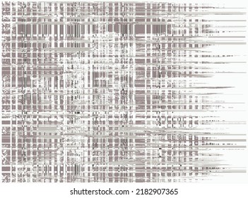 Grunge texturado con patrones de líneas étnicas, textura de tela, ilustración de diseño de estilo boho de alfombras en vector