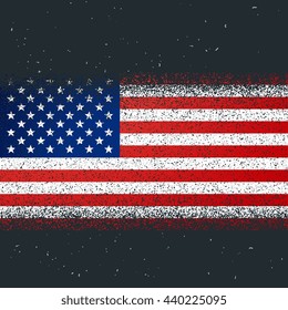 grunge textured flag of america