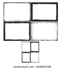 Grunge textured frames stock illustration