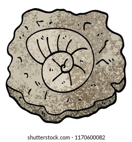 grunge textured illustration cartoon ancient fossil